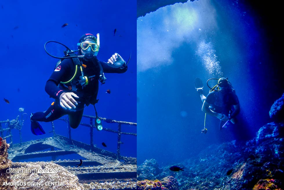Amorgos Diving Center. Grambonissi in Greece.