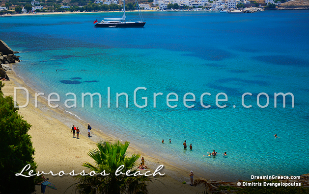 Levrossos Beach in Amorgos island Greece