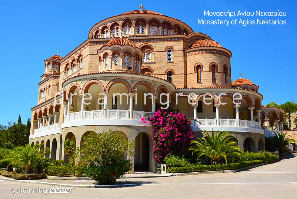 Holidays in Aegina island Greece - Monastery Agios Nektarios