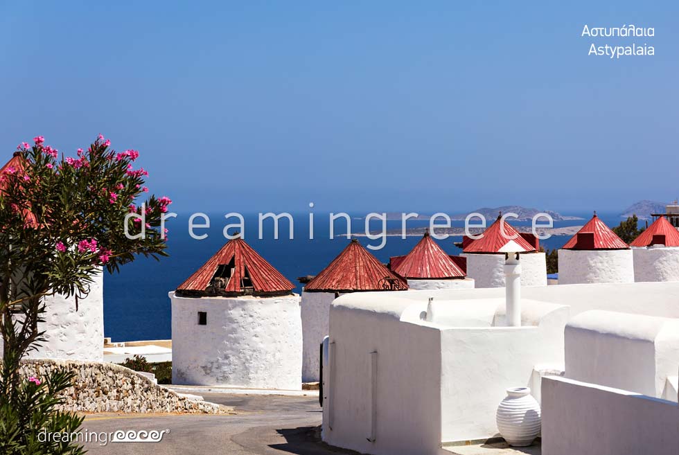 Windmills Summer Holidays Astypalaia island Dodecanese Greece