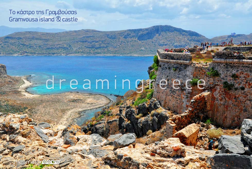 Gramvousa Castle Chania Crete island. Visit Greece. Holidays in Chania