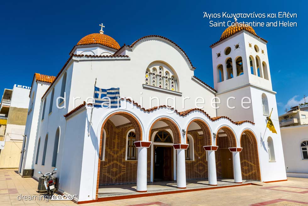 Church Saint Constantine and Helen Rethymno Crete island Greece