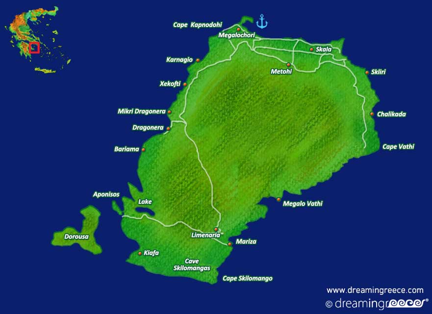 Agistri island Map Greece Vacations