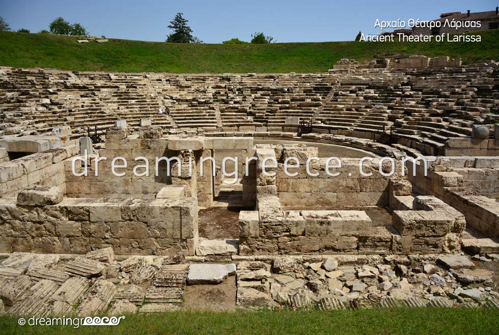 Ancient Theater of Larissa. Tourist Guide of Greece.