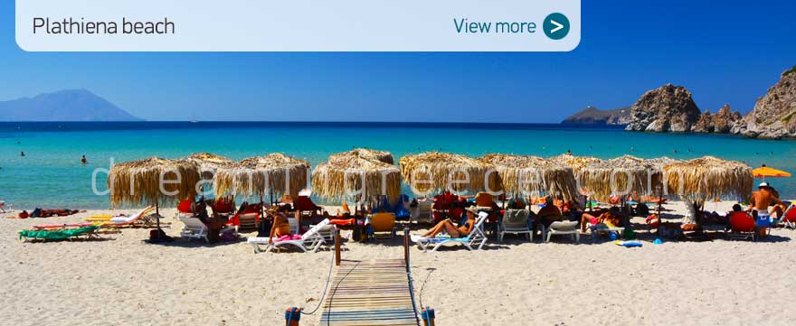 Plathiena beach Milos Beaches Greece. Discover Milos island.