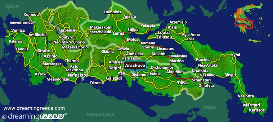 Arachova Map Greece