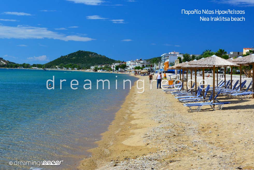 Nea Iraklitsa beach in Kavala Greece