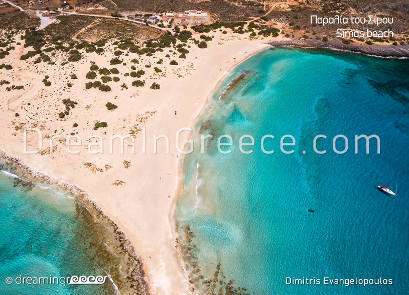 Elafonisos Greece. Simos Beach. Vacations in Greece.