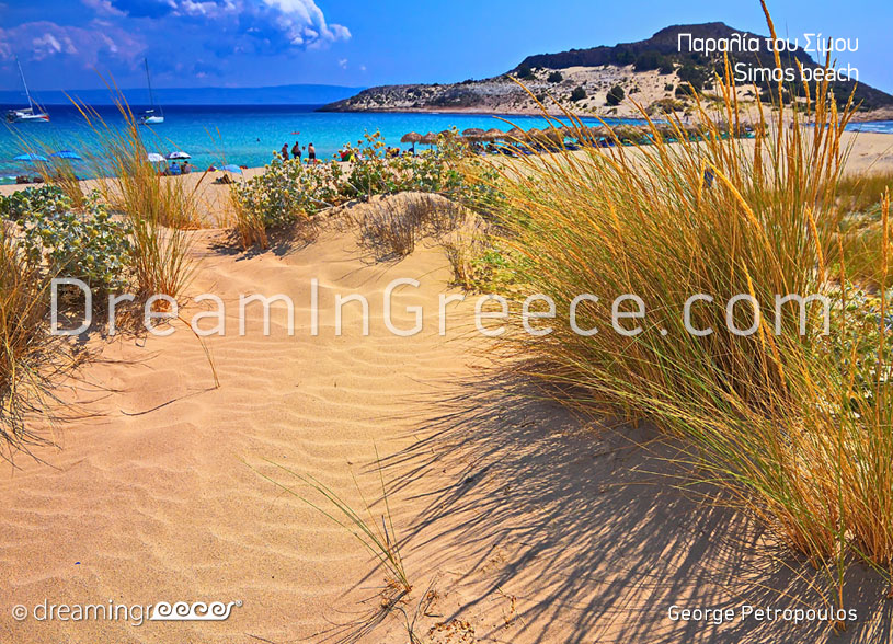 Elafonisos island Greece. Simos Beach. Beaches in Greece.