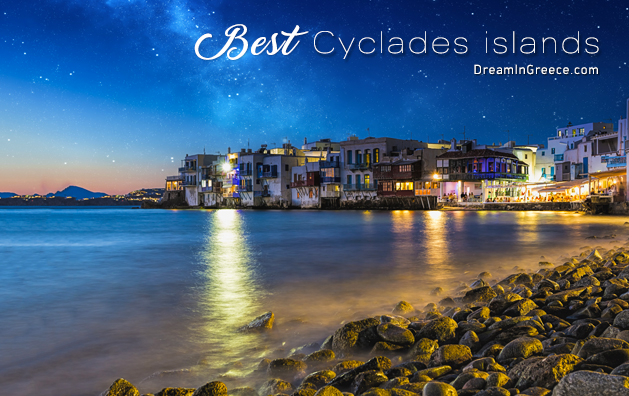 Vacations Greek islands Greece. Holidays Cyclades islands.