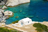 Travel Guide of Greece. Agia Anna beach in Amorgos Greece