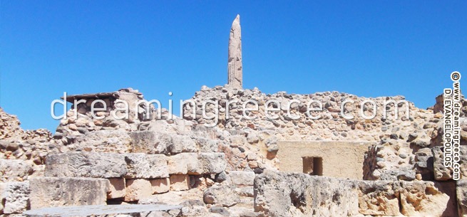 Archeological site of Kolona in Aegina Greece